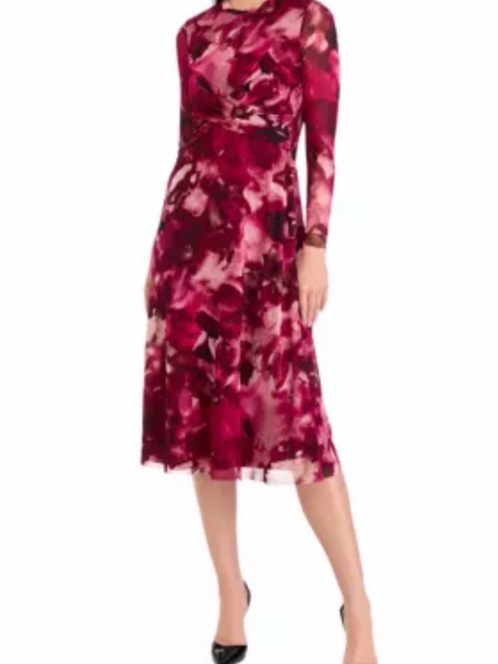 The Limited Twist Waist Floral Midi Dress